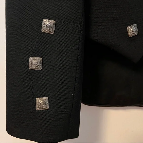 Prince Charlie Kilt Jacket Satin Silver Buttons Scottish Wedding Formal - Picture 3 of 8
